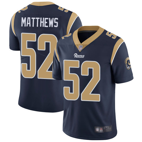 Los Angeles Rams Limited Navy Blue Men Clay Matthews Home Jersey NFL Football 52 Vapor Untouchable